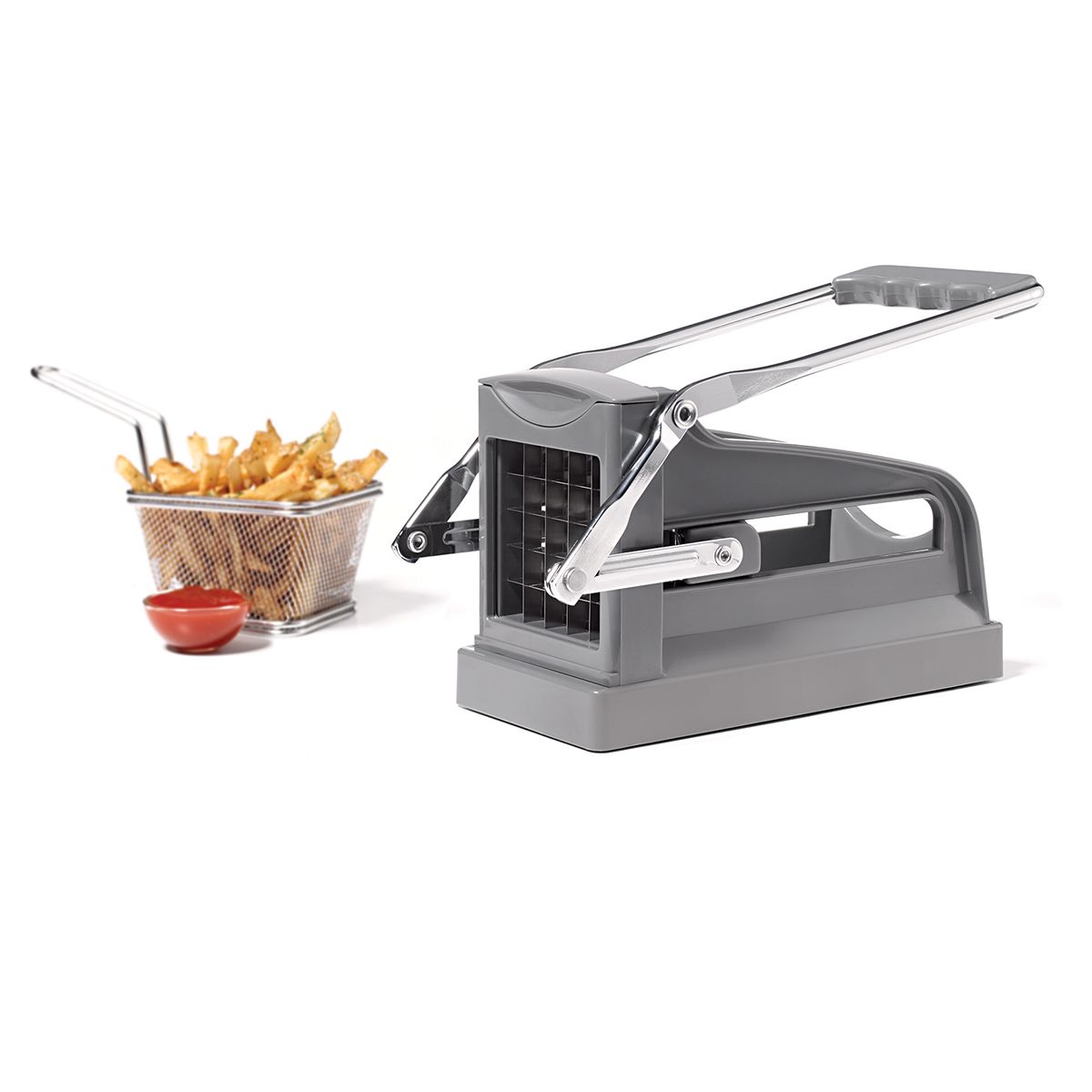 Fstcrt Electric French Fry Cutter, French Fry Cutter Stainless Steel with 1/2 & 3/8 inch Blade, Vegetable Cutter, Professional Commercial and