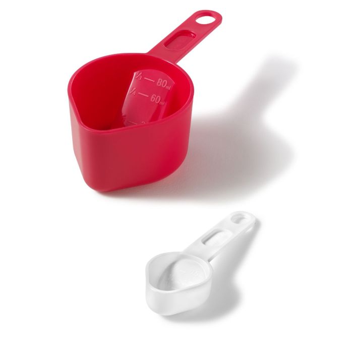 Best Buy: Cake Boss Silicone Liquid Measuring Cups (3-Count) White/Red 59371