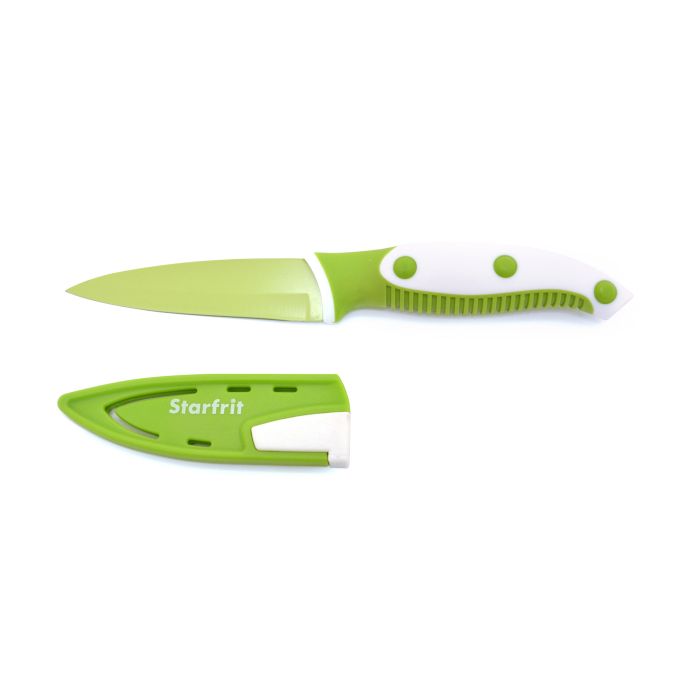 Starfrit 3.5 Paring Knife with Sharpening Sheath Paring Knife 1 x Paring  Knife Paring Cutting Dishwasher Safe Green - Office Depot