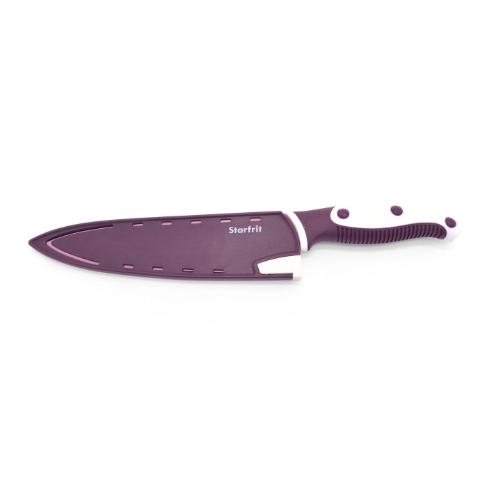 Schraf 8 Chef Knife with Purple Allergen-Free TPRgrip Handle