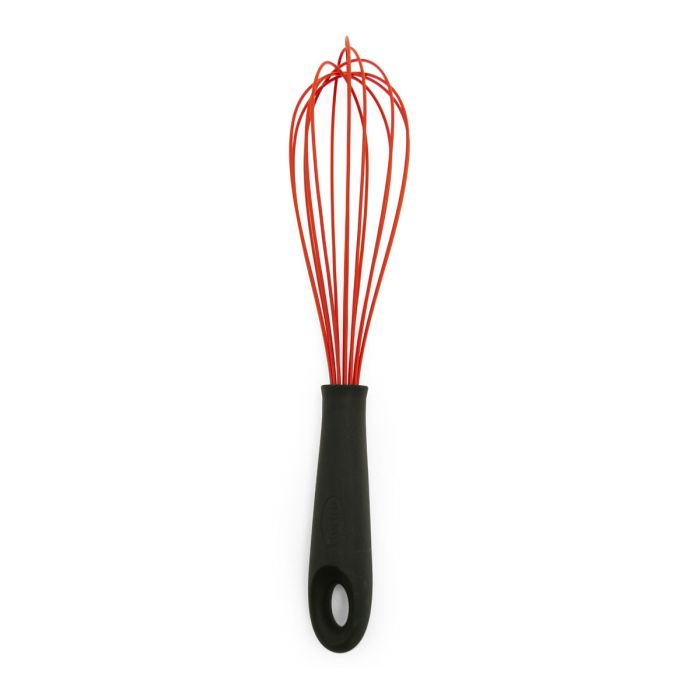 Starpack Premium Silicone Whisk with Heat Resistant Non-Stick Silicone + Bonus 101 Cooking Tips (Gray Black)