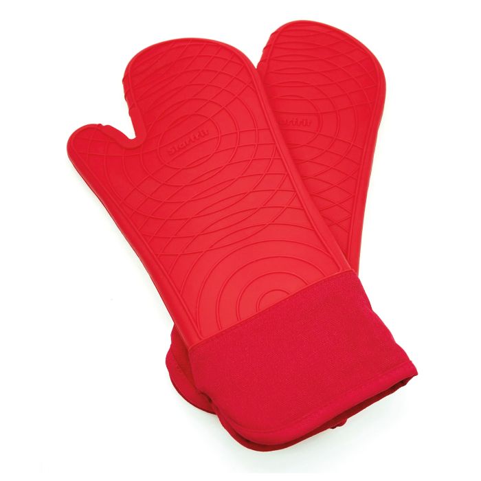 Gourmet by Starfrit 080235-006-0000 Silicone Oven Mitt, 12 inch , Red
