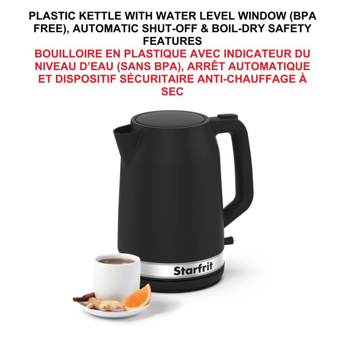 Starfrit 1.7 L Black Electric Kettle Rona