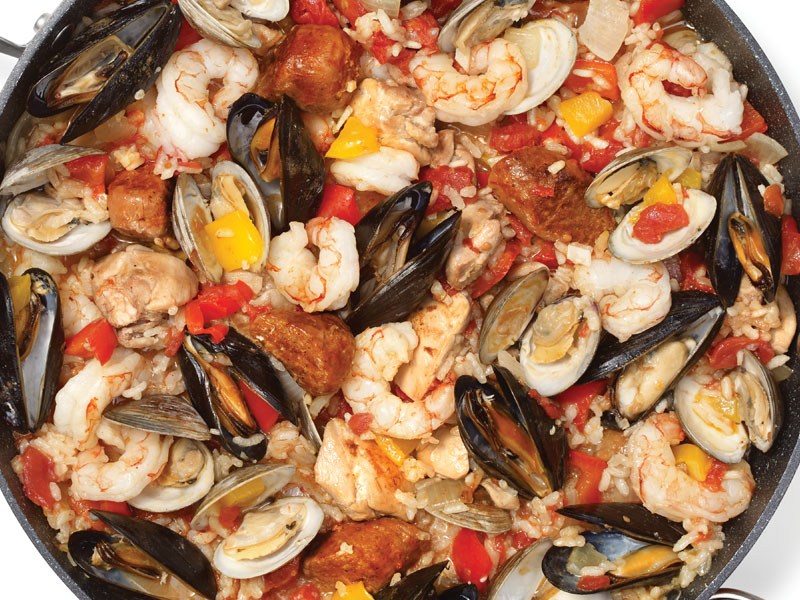 One Pot Chicken Seafood Paella