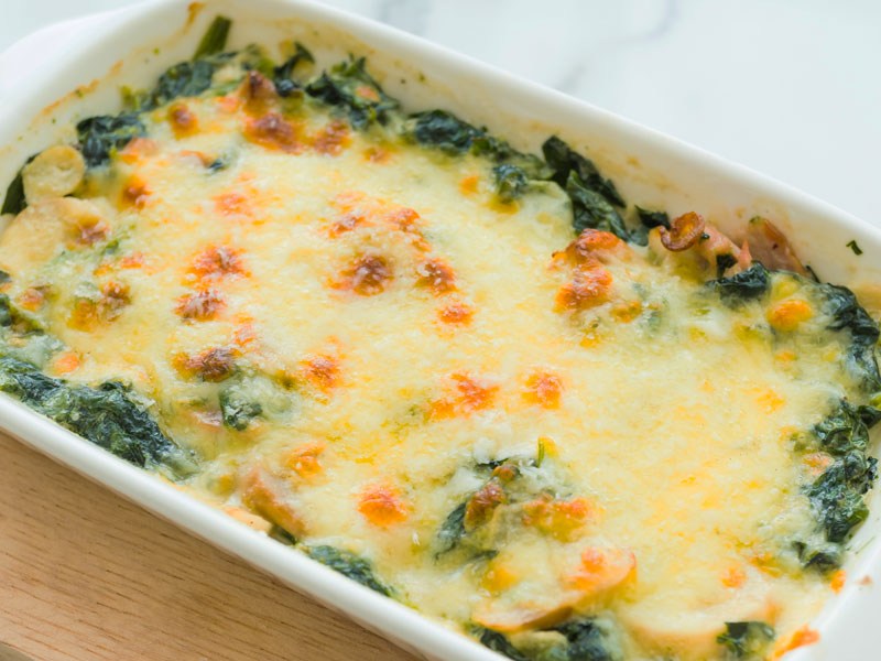 Potato &amp; Spinach Gratin